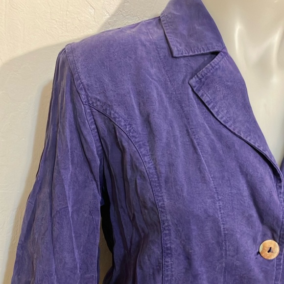 Tianello garment dyed rayon blazer jacket M Women's made in USA - Picture 2 of 9